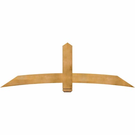 Ekena Millwork Bellingham Rough Sawn Timber Gable Bracket, Western Red Cedar, 84"W x 28"H x 2"D x 6"F, 8/12 Pitch GBW084X28X0206BEL00RWR